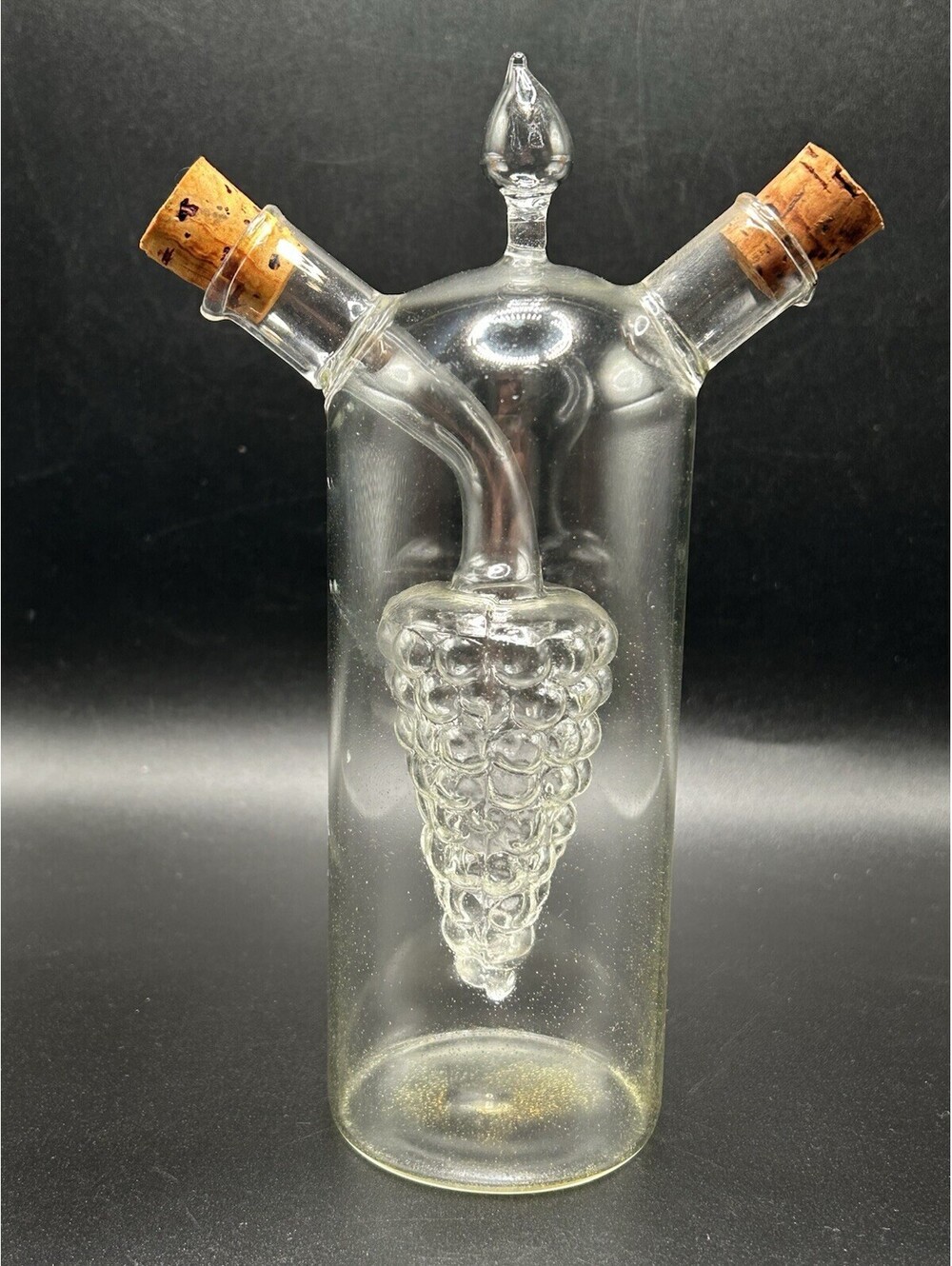 Vintage Oil & Vinegar Grape Cruet All-in-One Oil & Vinegar Cruet